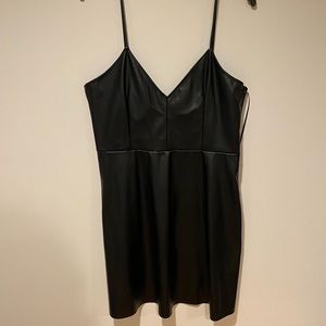 Zara Black Leather Dress